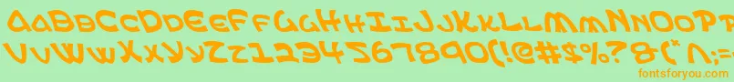 Ephesianl Font – Orange Fonts on Green Background