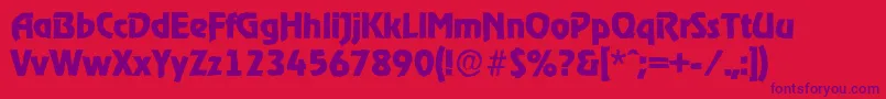 OnstageantiqueXboldRegular Font – Purple Fonts on Red Background