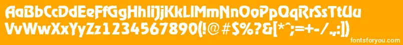 OnstageantiqueXboldRegular Font – White Fonts on Orange Background