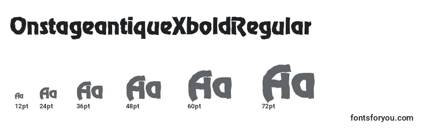 Размеры шрифта OnstageantiqueXboldRegular