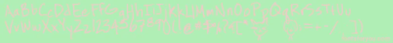 BeesBurts Font – Pink Fonts on Green Background