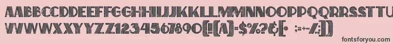 Briskinlinegrunge Font – Black Fonts on Pink Background