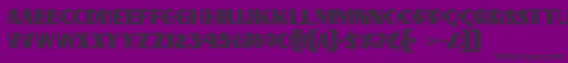 Briskinlinegrunge Font – Black Fonts on Purple Background