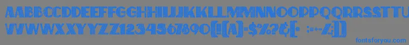 Briskinlinegrunge Font – Blue Fonts on Gray Background
