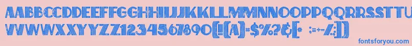 Briskinlinegrunge Font – Blue Fonts on Pink Background