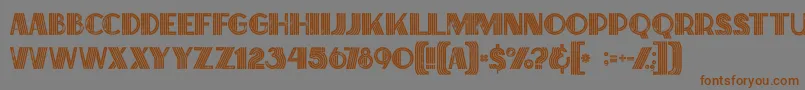 Briskinlinegrunge Font – Brown Fonts on Gray Background
