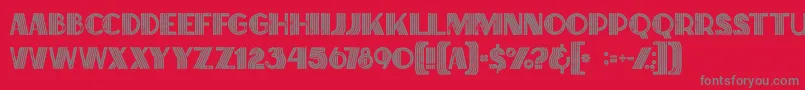 Briskinlinegrunge Font – Gray Fonts on Red Background