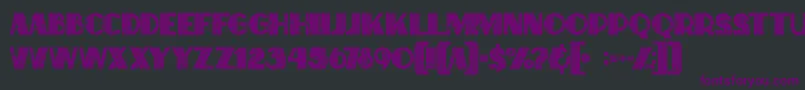 Briskinlinegrunge Font – Purple Fonts on Black Background