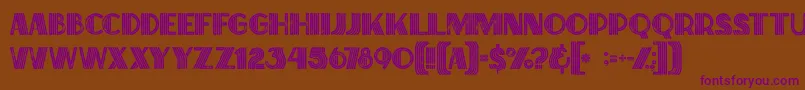 Briskinlinegrunge Font – Purple Fonts on Brown Background