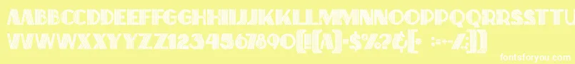 Briskinlinegrunge Font – White Fonts on Yellow Background