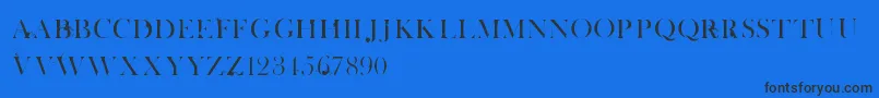フォントWhiteTieAffair – 黒い文字の青い背景