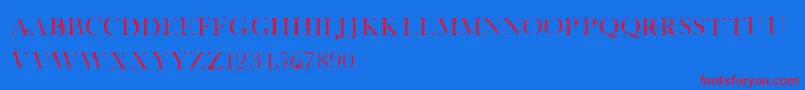 フォントWhiteTieAffair – 赤い文字の青い背景
