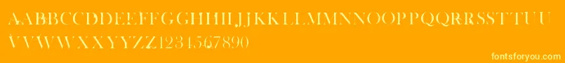 WhiteTieAffair Font – Yellow Fonts on Orange Background