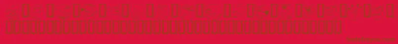 KrCircleScraps Font – Brown Fonts on Red Background