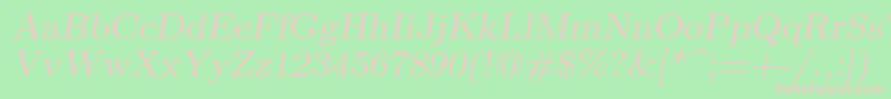 Lmromanslant8Regular Font – Pink Fonts on Green Background