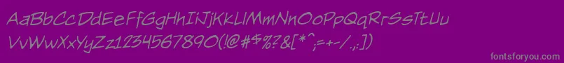 NightwatcherbbItal Font – Gray Fonts on Purple Background