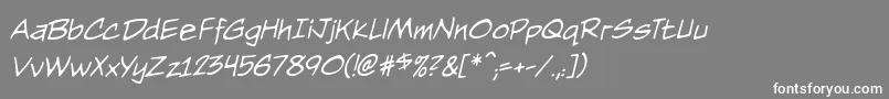 NightwatcherbbItal Font – White Fonts on Gray Background