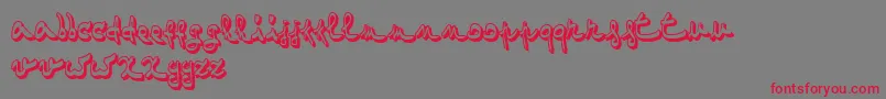 OneTwoMustardHot Font – Red Fonts on Gray Background