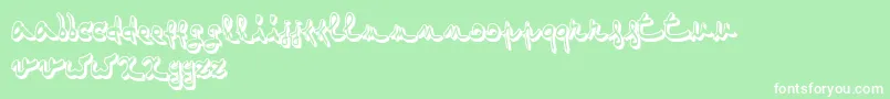 OneTwoMustardHot Font – White Fonts on Green Background