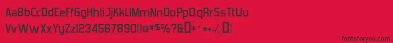 Police ForgottenFuturistCollege – polices noires sur fond rouge