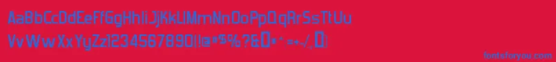ForgottenFuturistCollege Font – Blue Fonts on Red Background