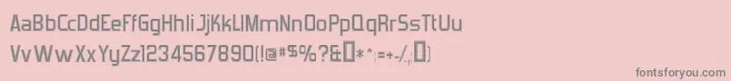 フォントForgottenFuturistCollege – ピンクの背景に灰色の文字