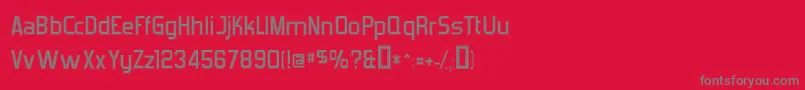 ForgottenFuturistCollege Font – Gray Fonts on Red Background