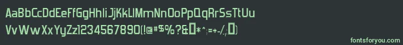 ForgottenFuturistCollege-fontti – vihreät fontit mustalla taustalla