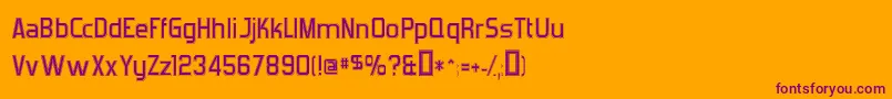 ForgottenFuturistCollege Font – Purple Fonts on Orange Background