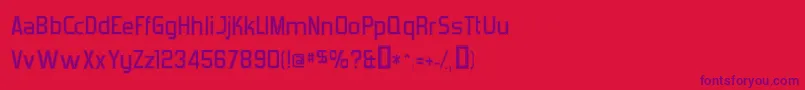 ForgottenFuturistCollege Font – Purple Fonts on Red Background