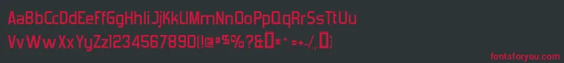 ForgottenFuturistCollege Font – Red Fonts on Black Background