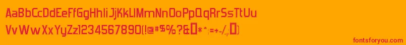 ForgottenFuturistCollege Font – Red Fonts on Orange Background