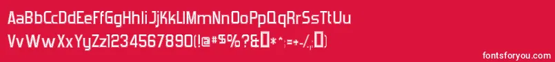 ForgottenFuturistCollege Font – White Fonts on Red Background