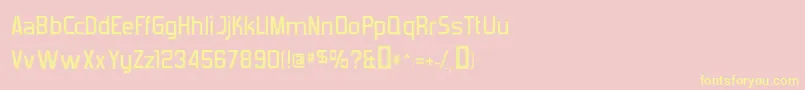 ForgottenFuturistCollege Font – Yellow Fonts on Pink Background