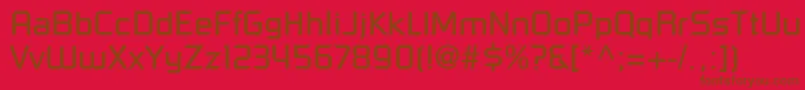 ShoestringSsi Font – Brown Fonts on Red Background