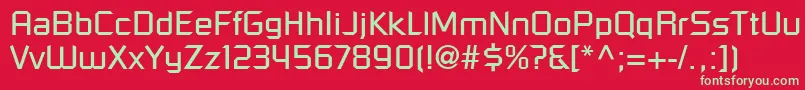 フォントShoestringSsi – 赤い背景に緑の文字