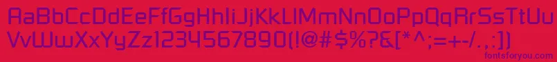ShoestringSsi Font – Purple Fonts on Red Background
