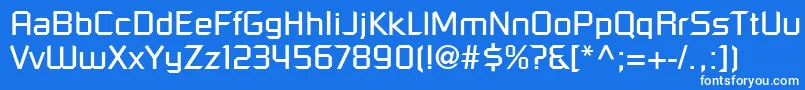 ShoestringSsi Font – White Fonts on Blue Background