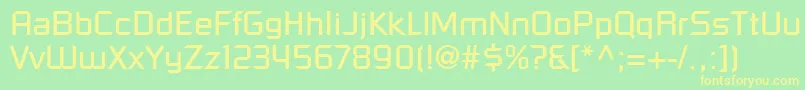 ShoestringSsi Font – Yellow Fonts on Green Background
