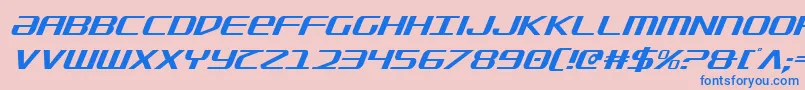 Police SdfCondensedItalic – polices bleues sur fond rose