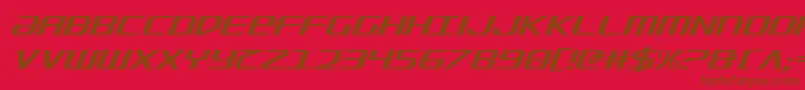 SdfCondensedItalic Font – Brown Fonts on Red Background