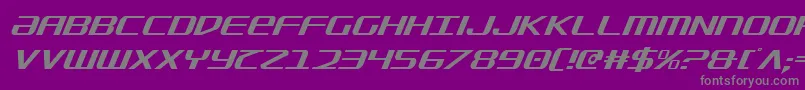 SdfCondensedItalic-Schriftart – Graue Schriften auf violettem Hintergrund