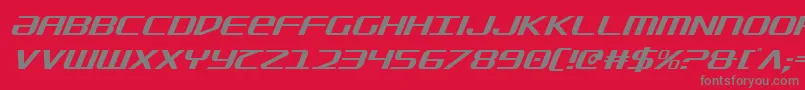 フォントSdfCondensedItalic – 赤い背景に灰色の文字