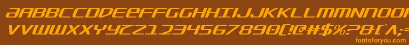 SdfCondensedItalic Font – Orange Fonts on Brown Background