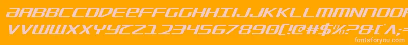 Шрифт SdfCondensedItalic – розовые шрифты на оранжевом фоне