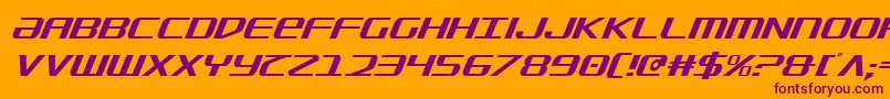 フォントSdfCondensedItalic – オレンジの背景に紫のフォント