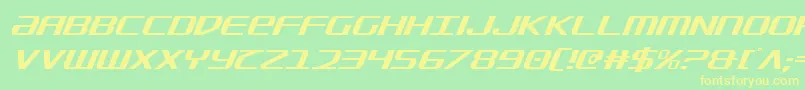 SdfCondensedItalicフォントについての詳細 フォントSdfCondensedItalic – 黄色の文字が緑の背景にあります