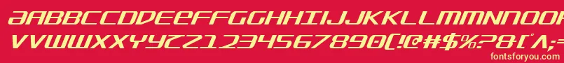 SdfCondensedItalic Font – Yellow Fonts on Red Background