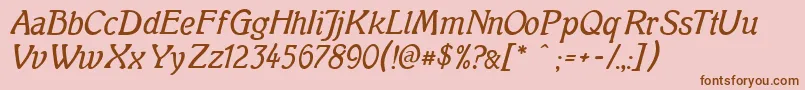 Mutterkrausenormal Font – Brown Fonts on Pink Background