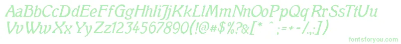 Mutterkrausenormal Font – Green Fonts on White Background